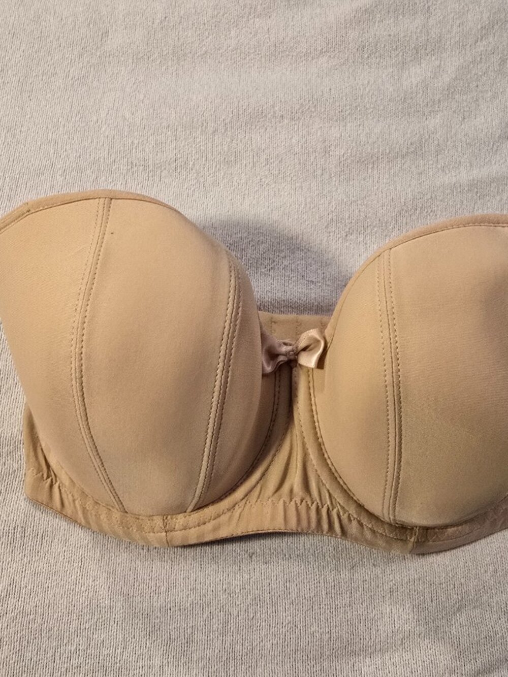 Curvy Kate Luxe Strapless Bra Nude Beige Padded Wire Multiway Full Bust 28I 28G